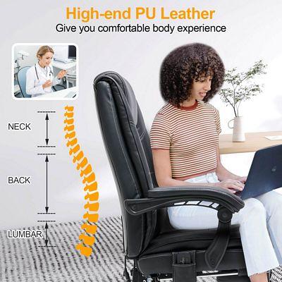 Ergonomic Adjustable Height Massage Office Chair